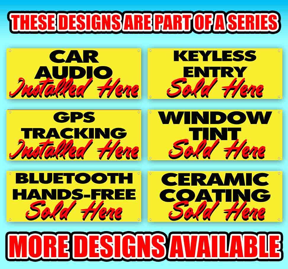 CERAMIC COATING INSTALLED HERE Advertising Vinyl Banner Flag Sign Many Sizes
