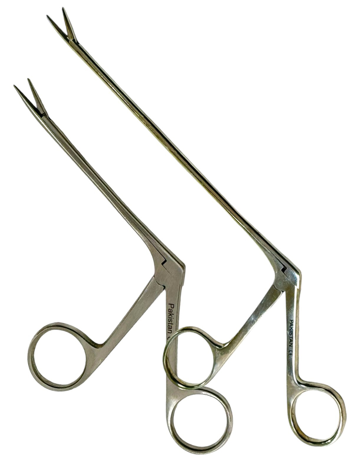 2 Pieces – Alligator Forceps With Serrated Tips Micro 3.5″ + 5.5″ ENT