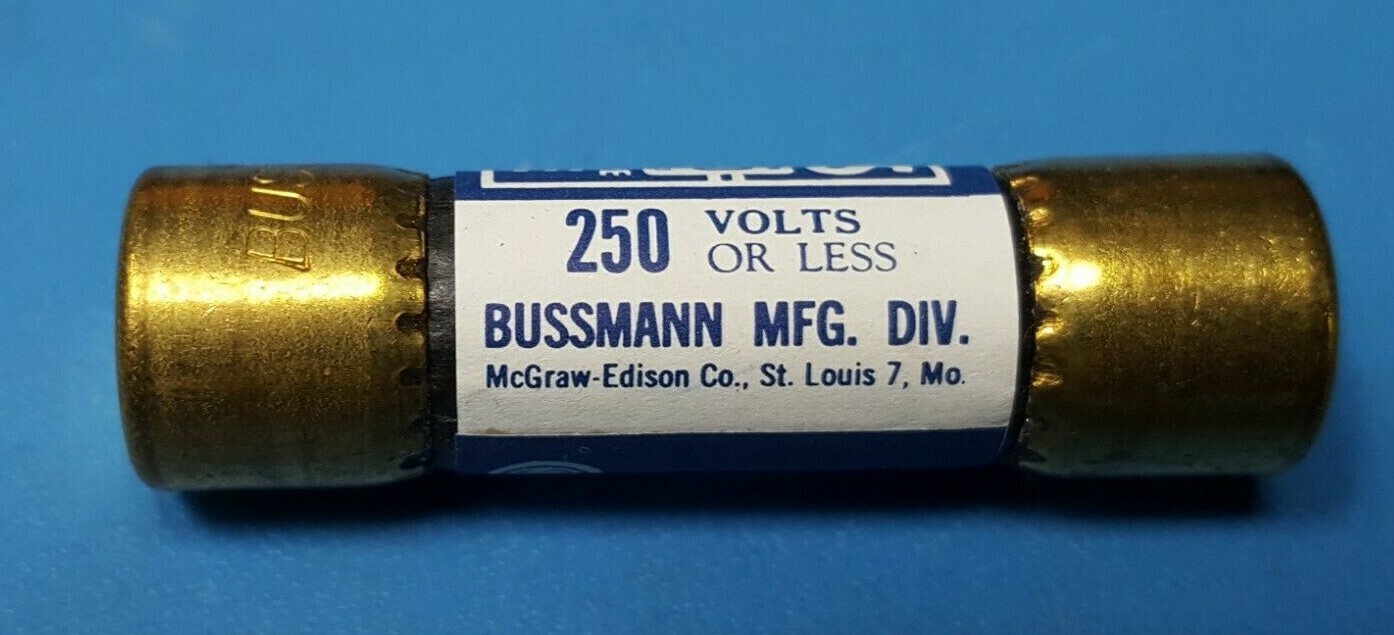 Fuse, NON-15, Bussmann, One Time Fuses, For 250V AC or Less, 15 A
