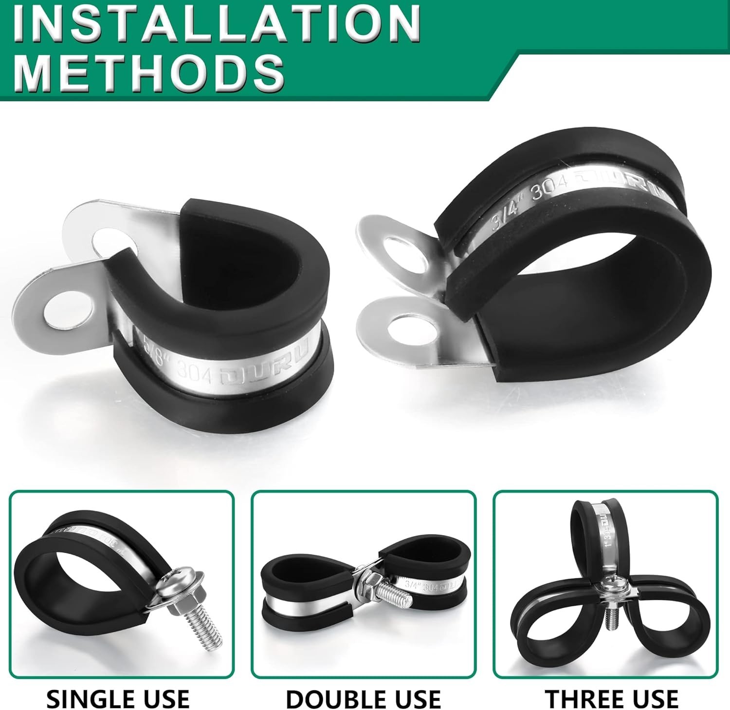 30pcs 3/8 Inch Rubber Insulated Cable Clamps for Safe and Easy Installations