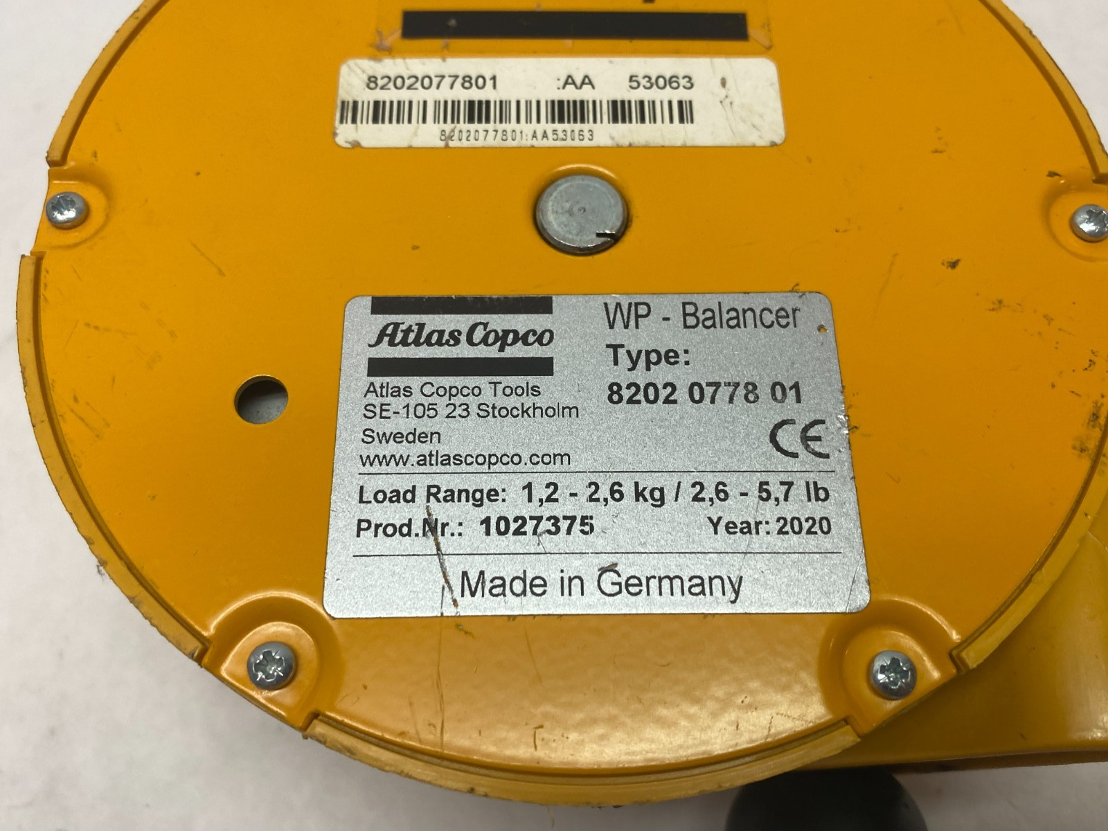Atlas Copco 8202 0778 01 Tool WP Balancer 1,2-2,6kgs / 2,6-5,7lbs