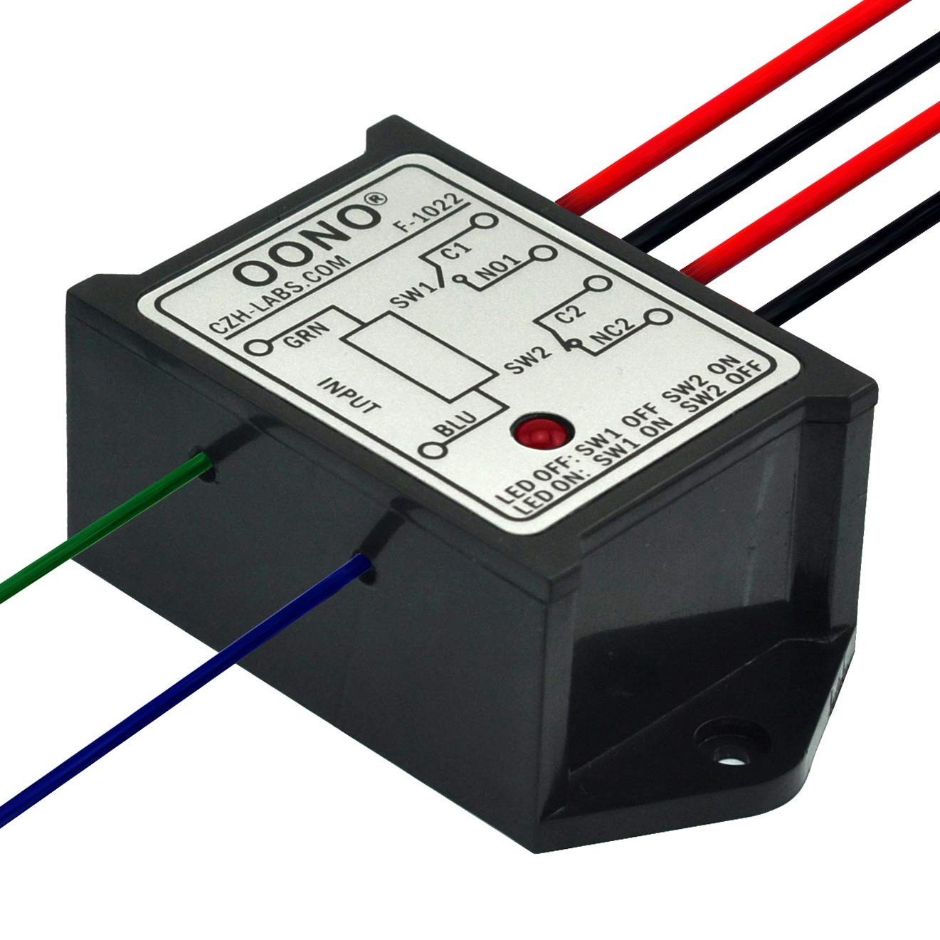 DPST Power Relay Module 8A AC/DC 12V Control Screw Mount LED Indicator