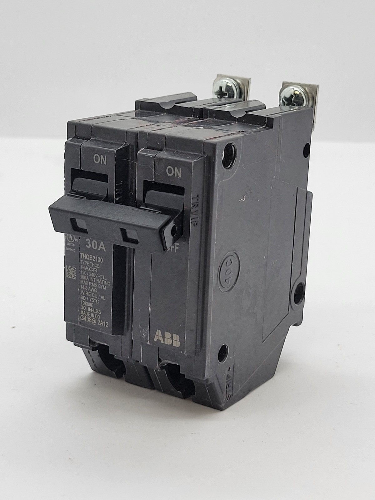 ABB THQB2130 Bolt-On Circuit Breaker 30A 3P 120/240V 10KA THQB NOS