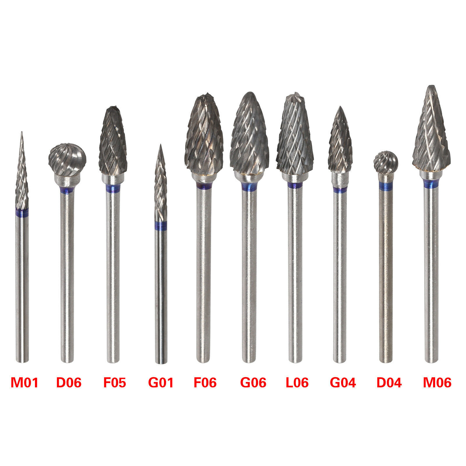 Lab Polishing Drills Tungsten Steel Carbide Bur HP 2.35MM Burs 10 Model Dental