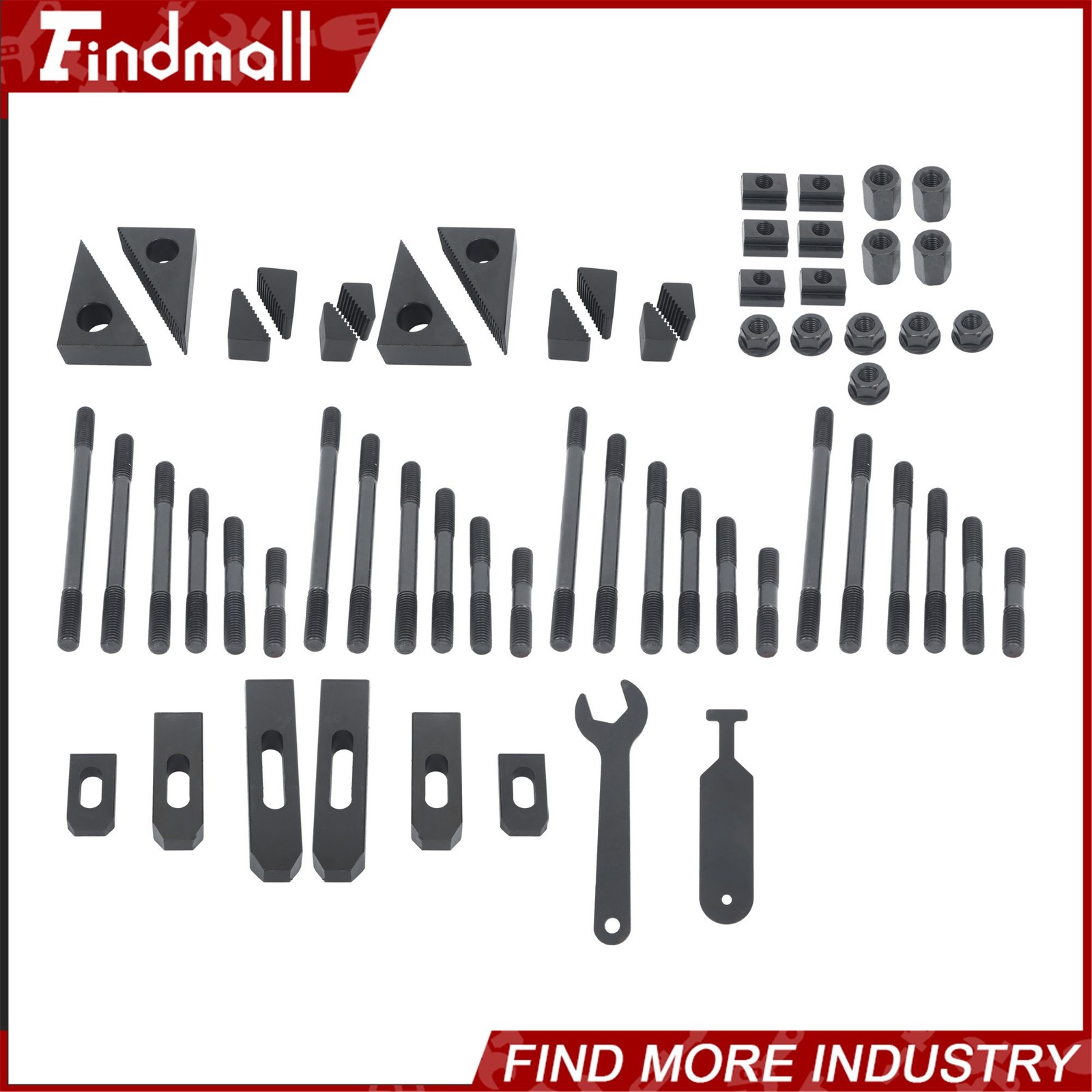 Findmall 5/8 Inch T-Slot Clamping Set 60pcs 1/2″-13 UNC Thread Industrial Grade