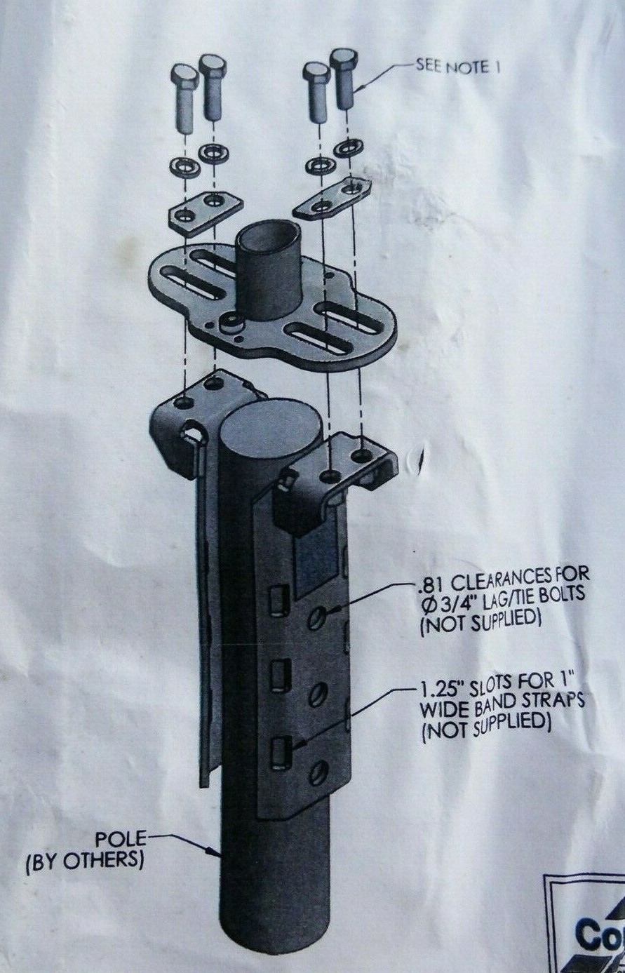 ConcealFab 900010 Small Diameter Street Light Pole Top Mount 5G & 5G Attachment