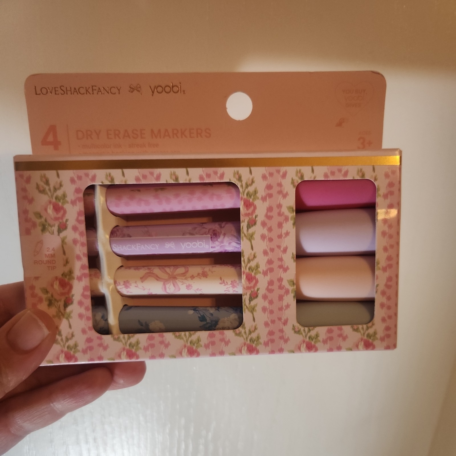LoveShackFancy Yoobi Dry Erase Markers 4pk Floral