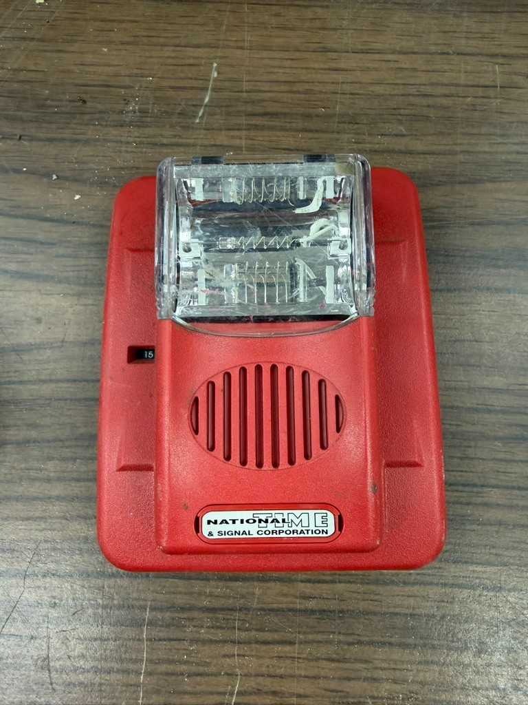 National Time SG-C3HSZ Red Fire Alarm Horn Strobe W81
