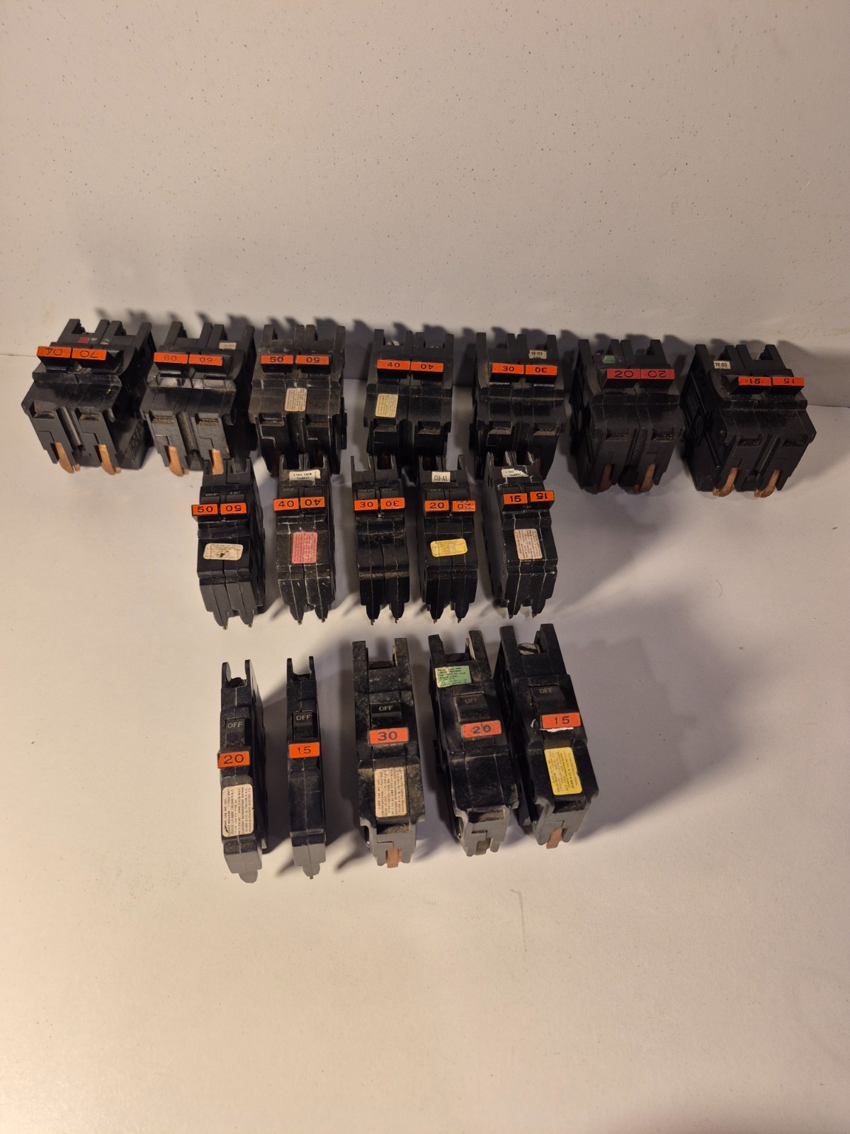 Federal Pacific FPE Breakers Multiple Amps Select From Menu