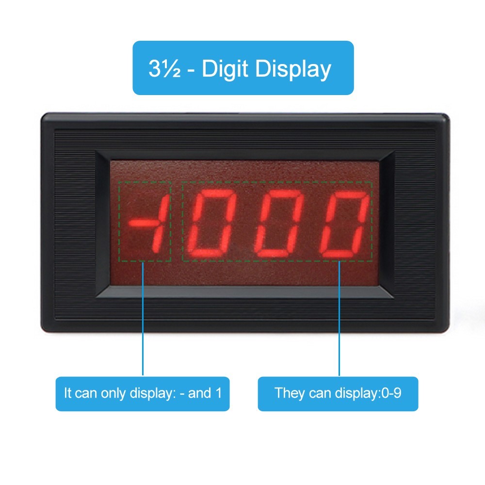 DC Volt AMP Meter Voltage Voltmeter Current Ammeter LED Digit Milli Micro uA mA
