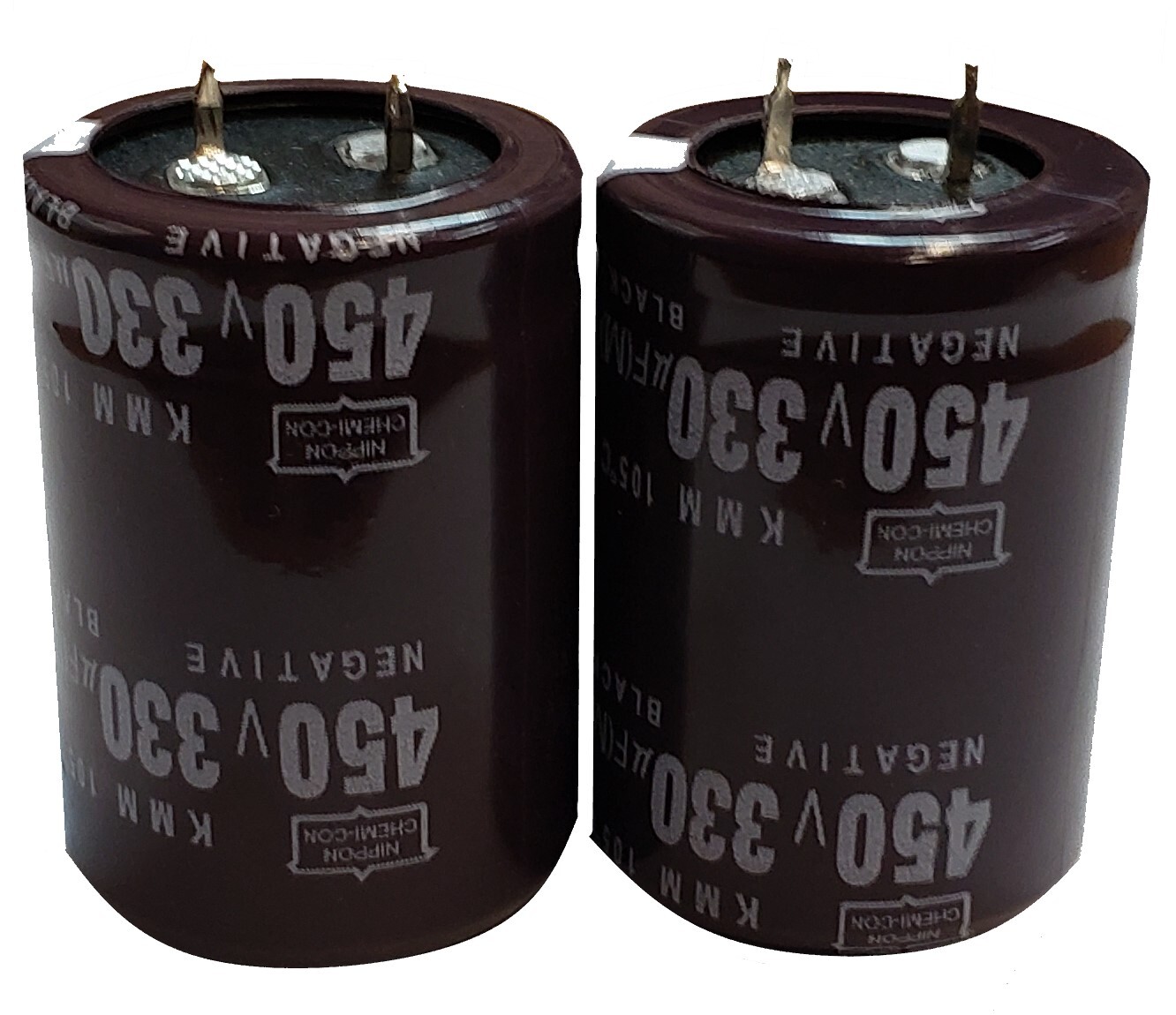 330uF 450V (2x) Electrolytic Capacitors 450V 330uF Volume 30×40 mm