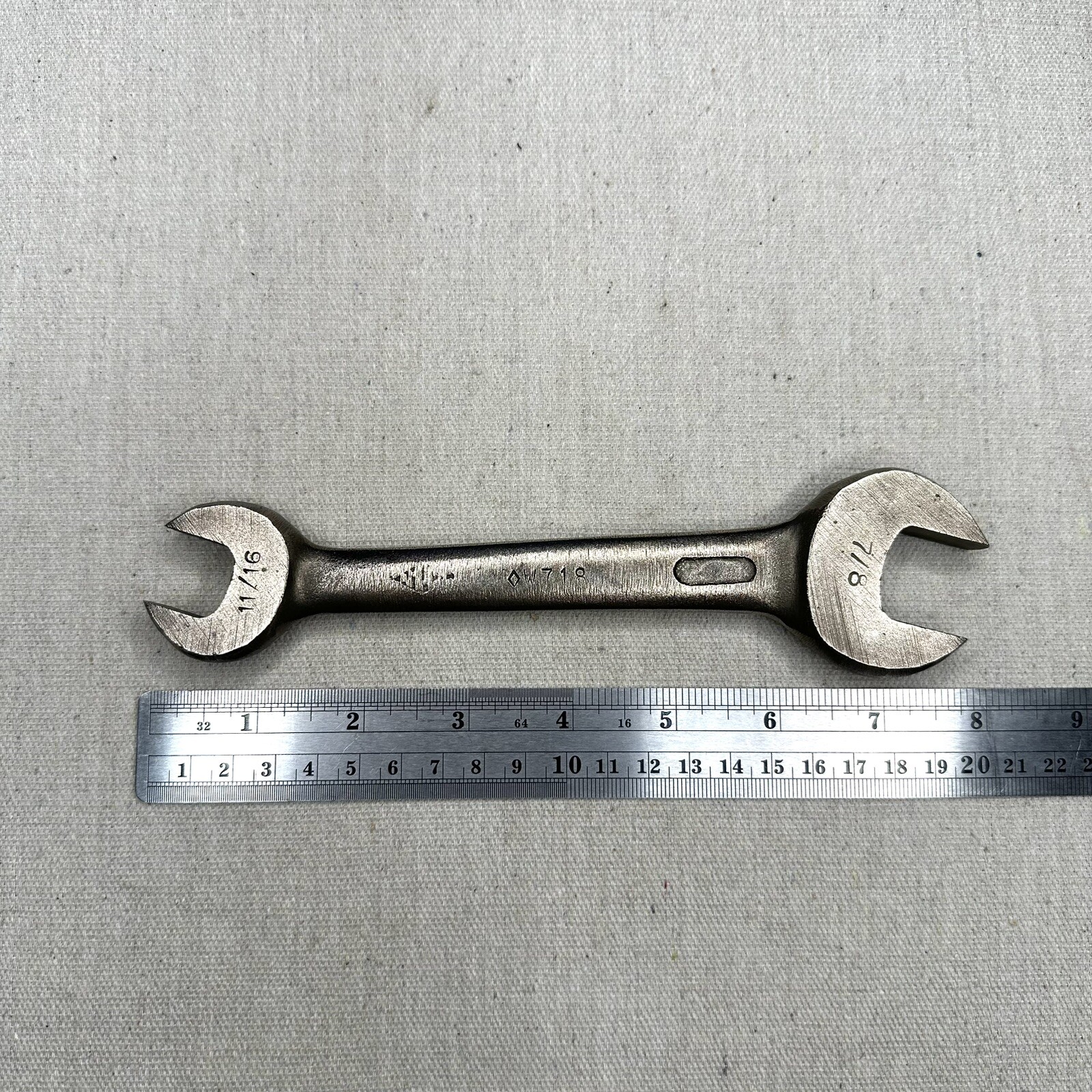 Ampco W718 Wrench 11/16 and 7/8 Open End non sparking hand tool