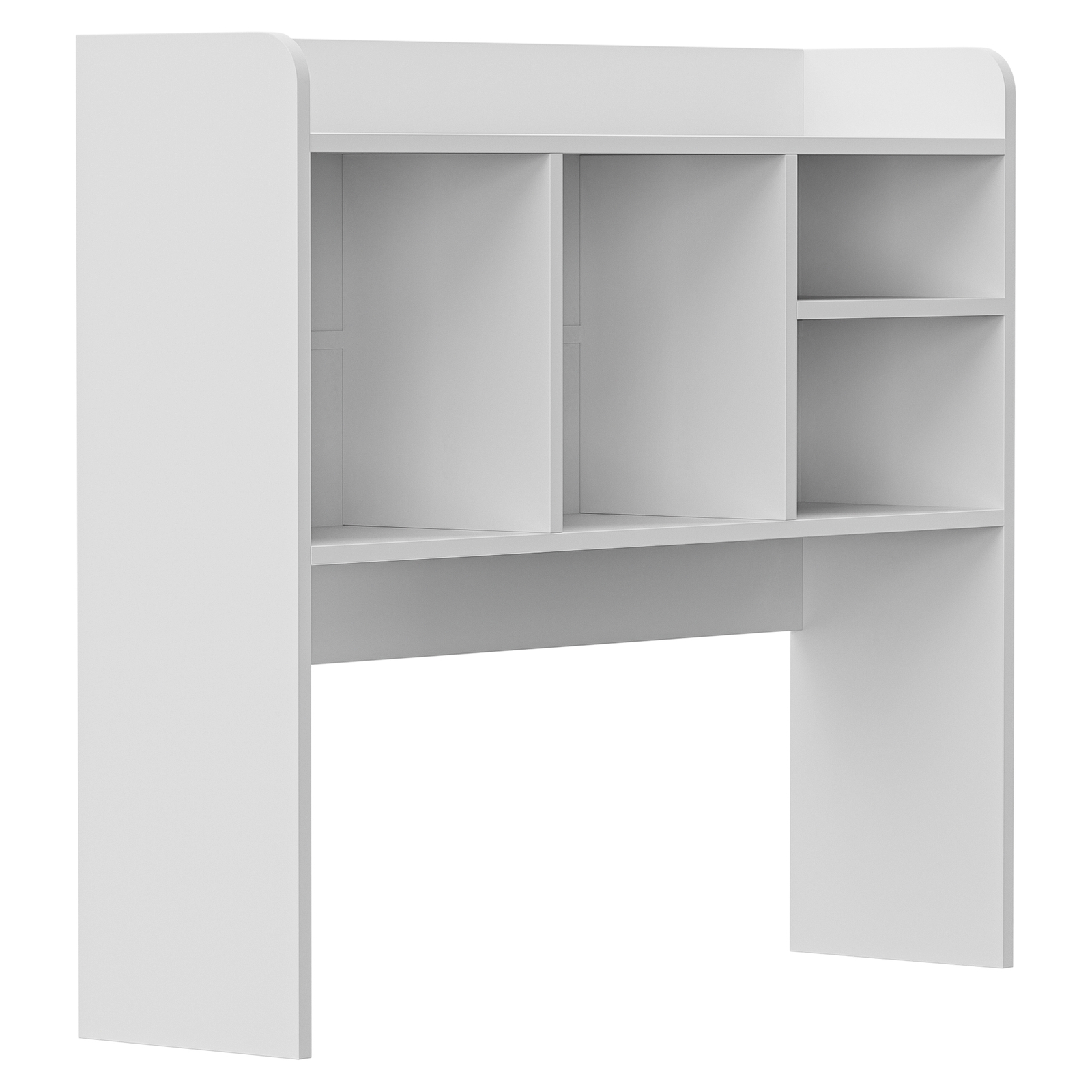 Desktop Organizer Shelf Wood Desk Hutch for Computer Monitor Display Shelf White