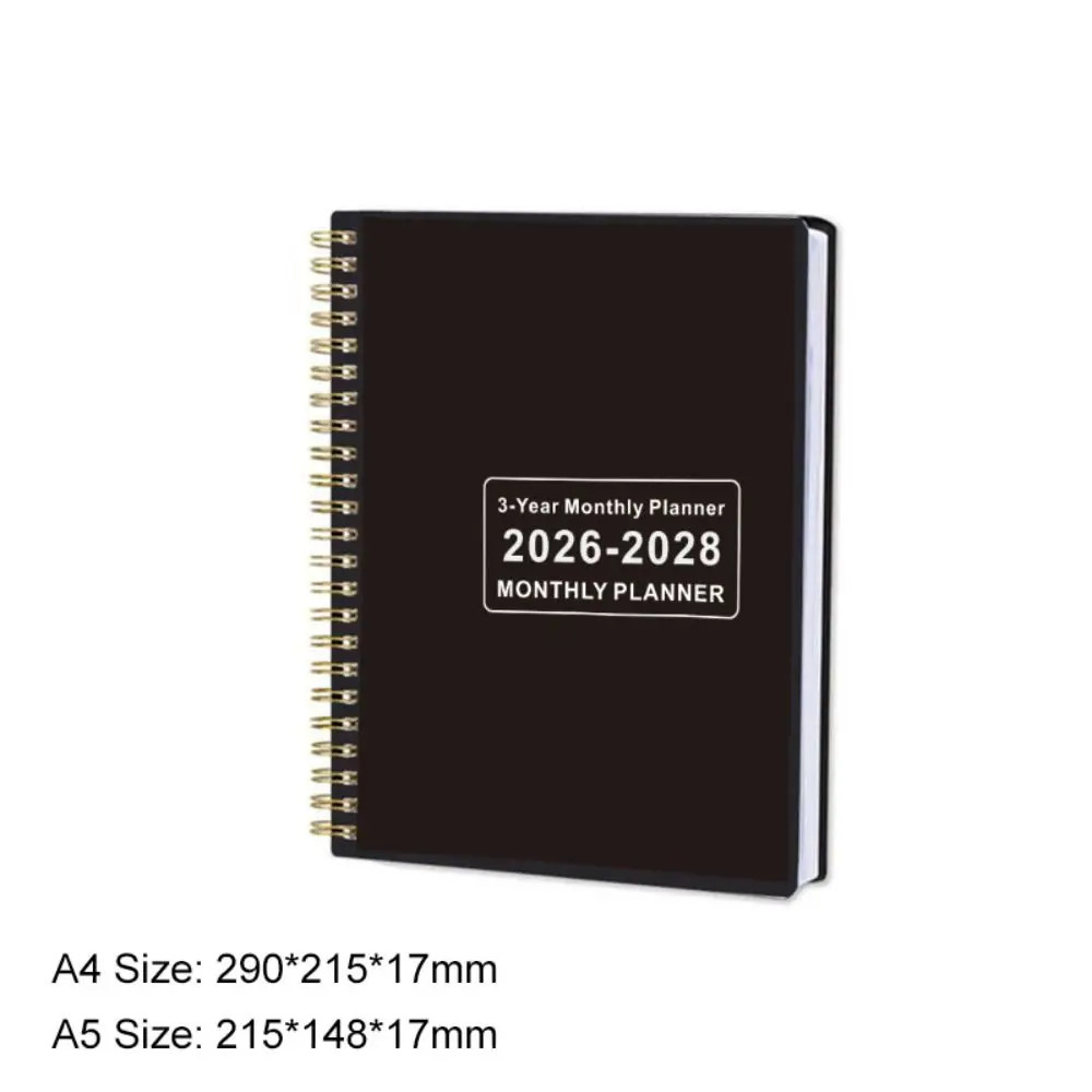 A4 A5 2026-2028 3 Year Monthly Planner Calendar Goals Agenda Notebook