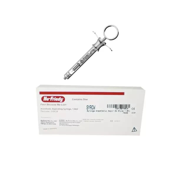 Hu-Friedy CW Style Dental Anesthetic Aspirating 1.8mL Syringe (SYRCW)
