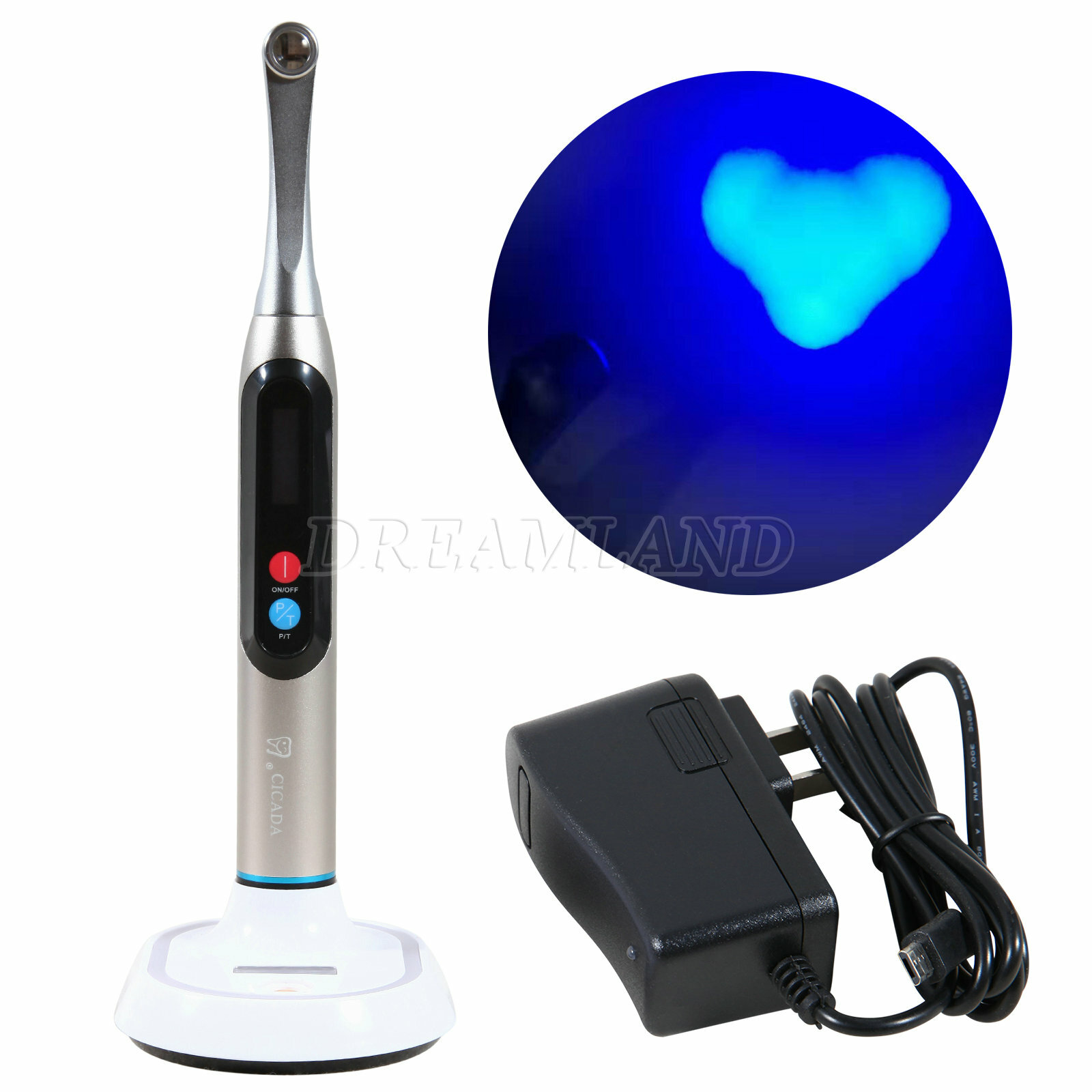 CV-215 Dental LED Curing Light 1 Second Curing Wide Spectrum 2200mw CICADA