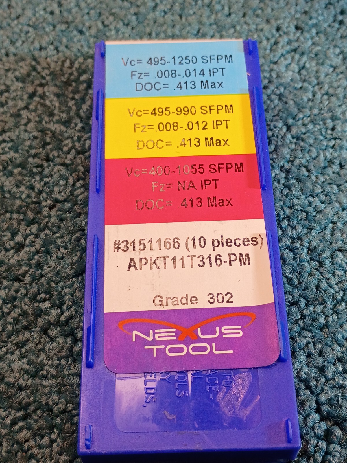 Nexus Tool 4″ Indexable Face Mill 2643236, 90° 1-1/4″ SHK FM11-4.00-1.25-10