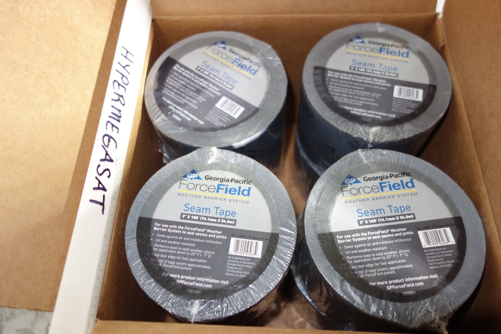 Georgia-Pacific 8 pc ForceField Seam Tape 3″ x 180′ Weather Barrier Tape 1365980