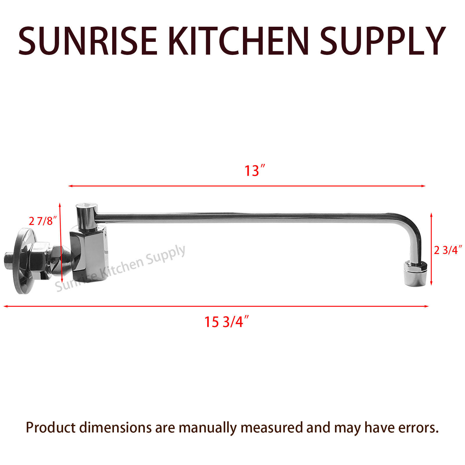 Sunrise 12″ Autoflow Swing Faucet for Commercial Wok Range