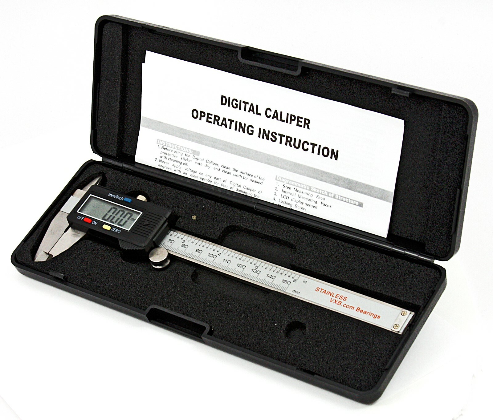 6″ inch Digital Electronic Vernier Caliper Measuring Tool with LCD Display 150mm