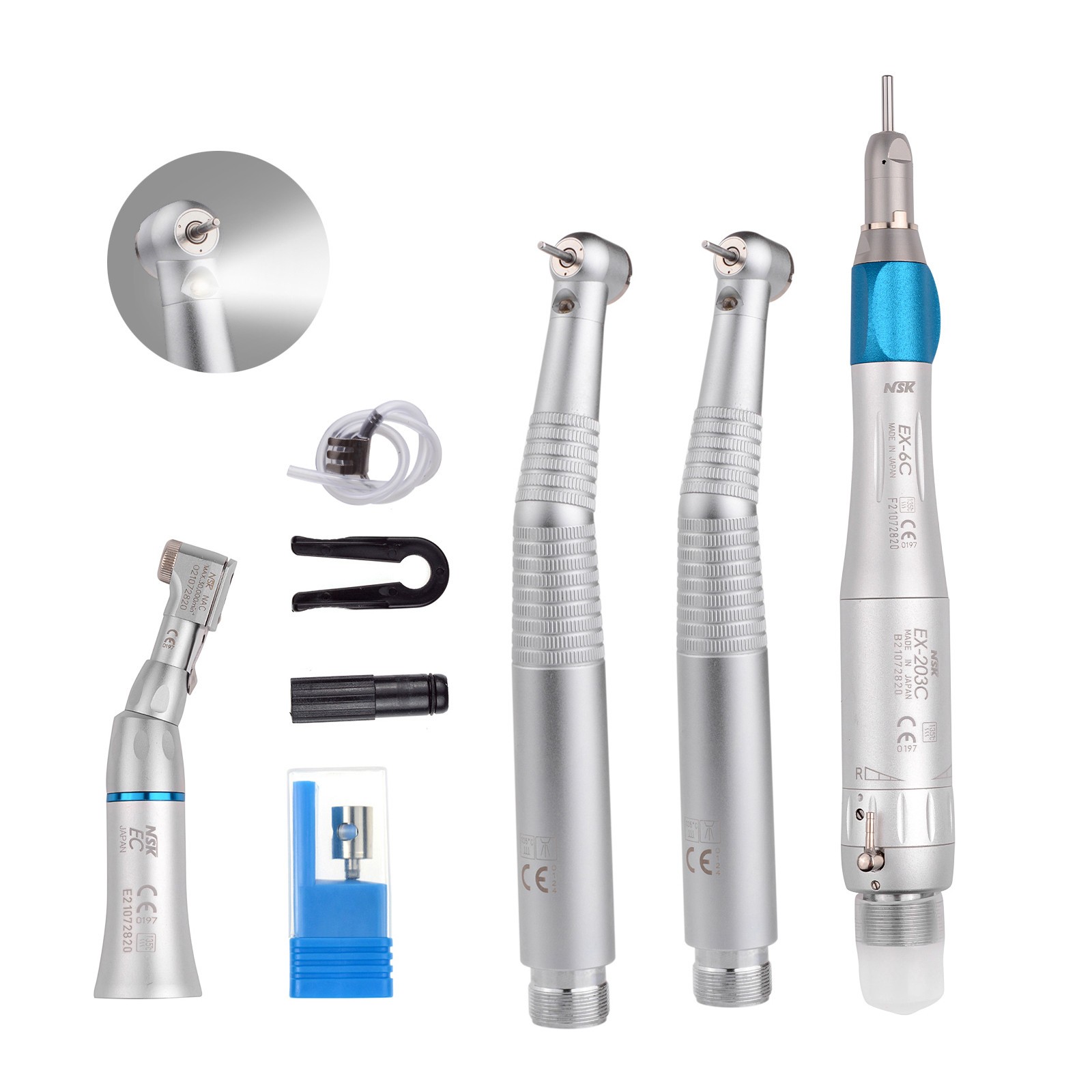 2 Kavo LED High Speed Handpieces + 1 NSK Low Speed Handpiece Kit 2 Hole US STOCK
