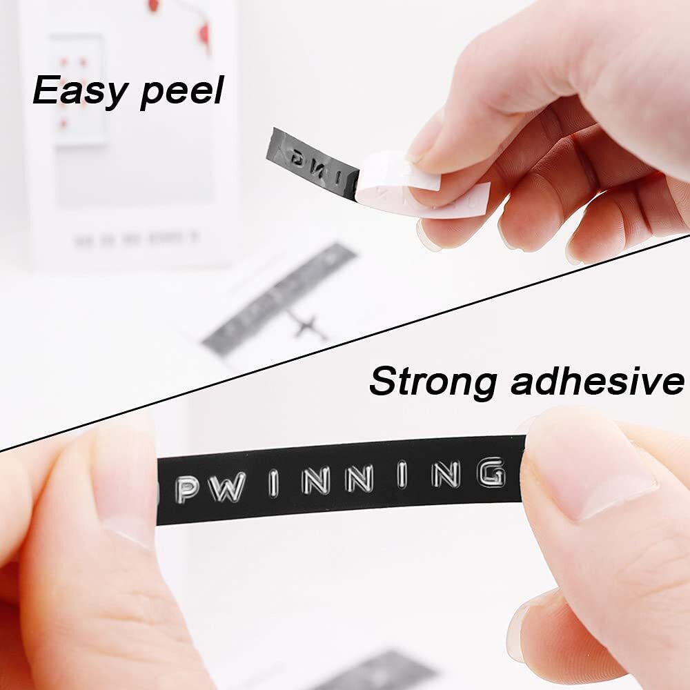 5PK For DYMO Organizer Xpress Label Maker 3D Embossing Tape 520109 Black 3/8″