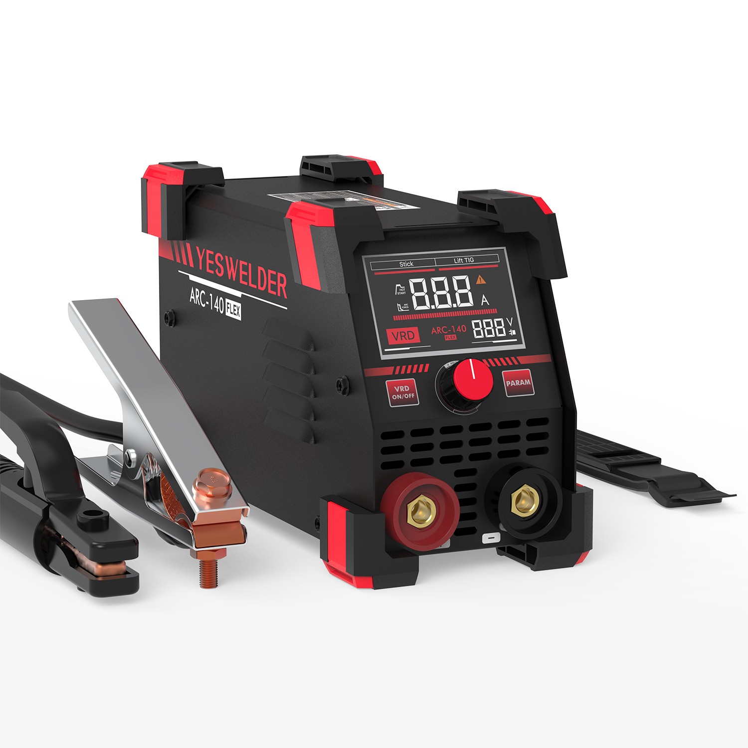 YESWELDER ARC-140-FLEX MMA Stick Welder 110V Lift TIG Memory VRD Digital Display