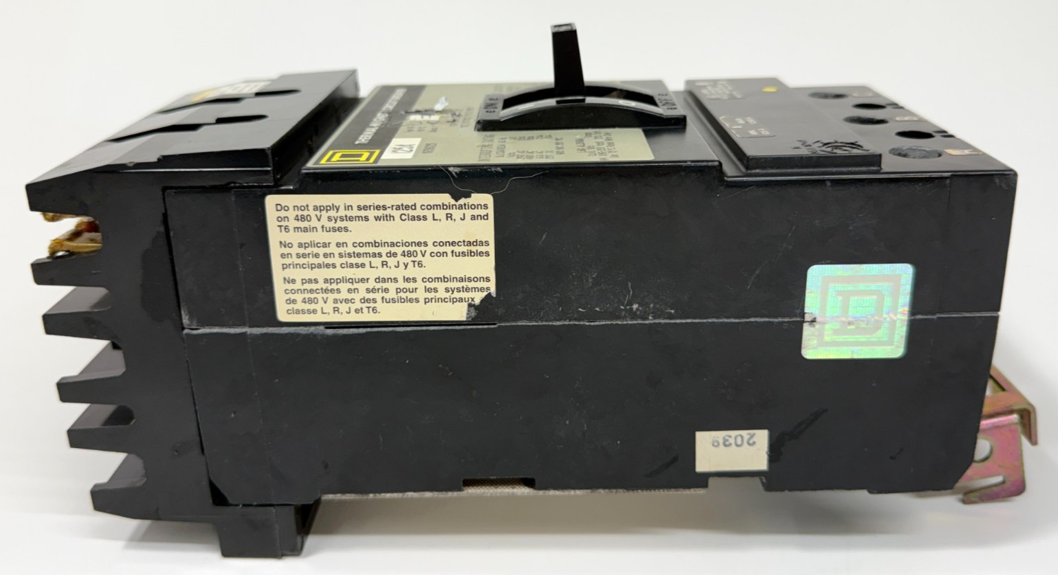 Square D KH36125 125Amp 3Pole 600V 25kA I-Line Circuit Breaker High Interrupting