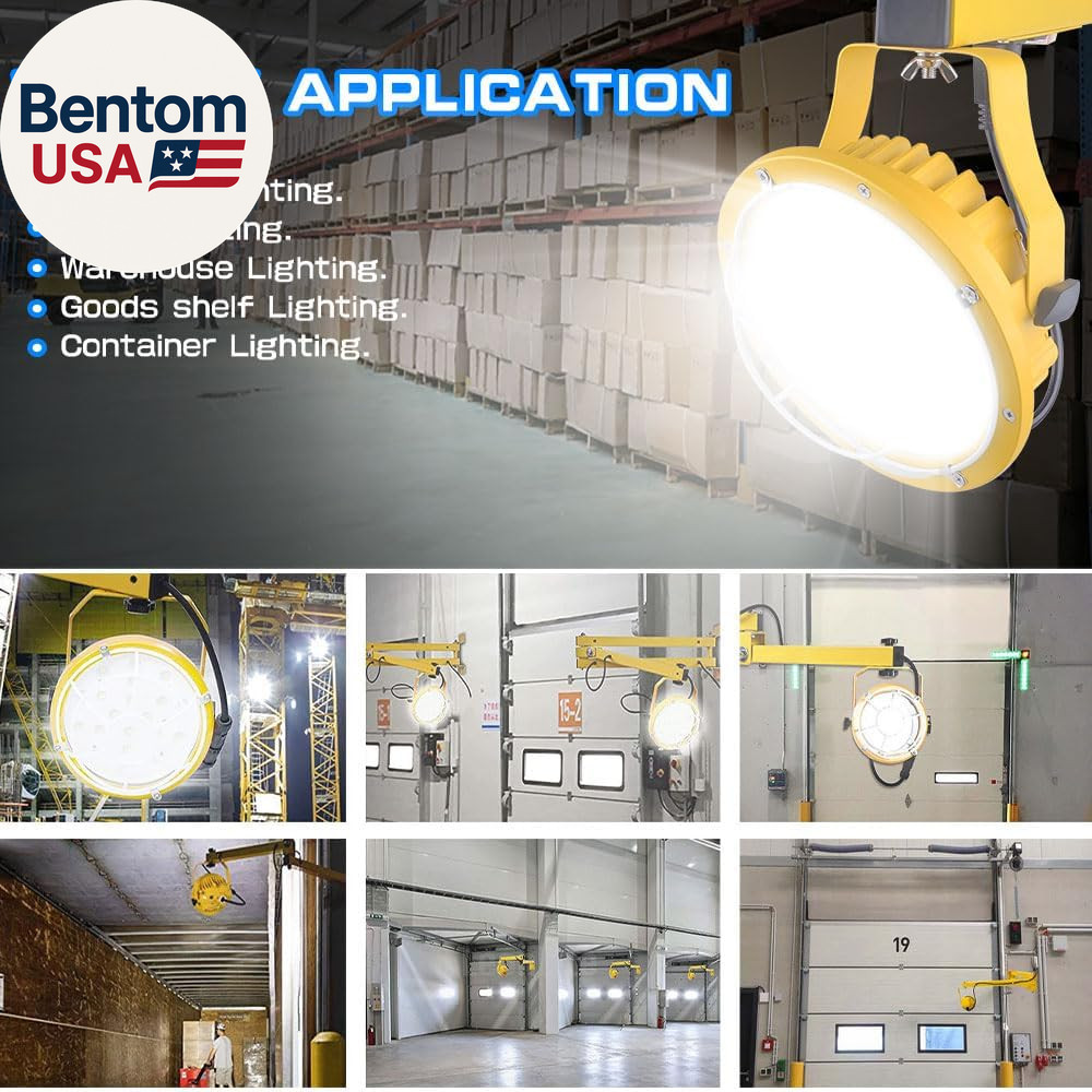 30/50W LED Loading Dock Light with 43″ Folding Arm, 3000K 4000K 5000K Adjustable