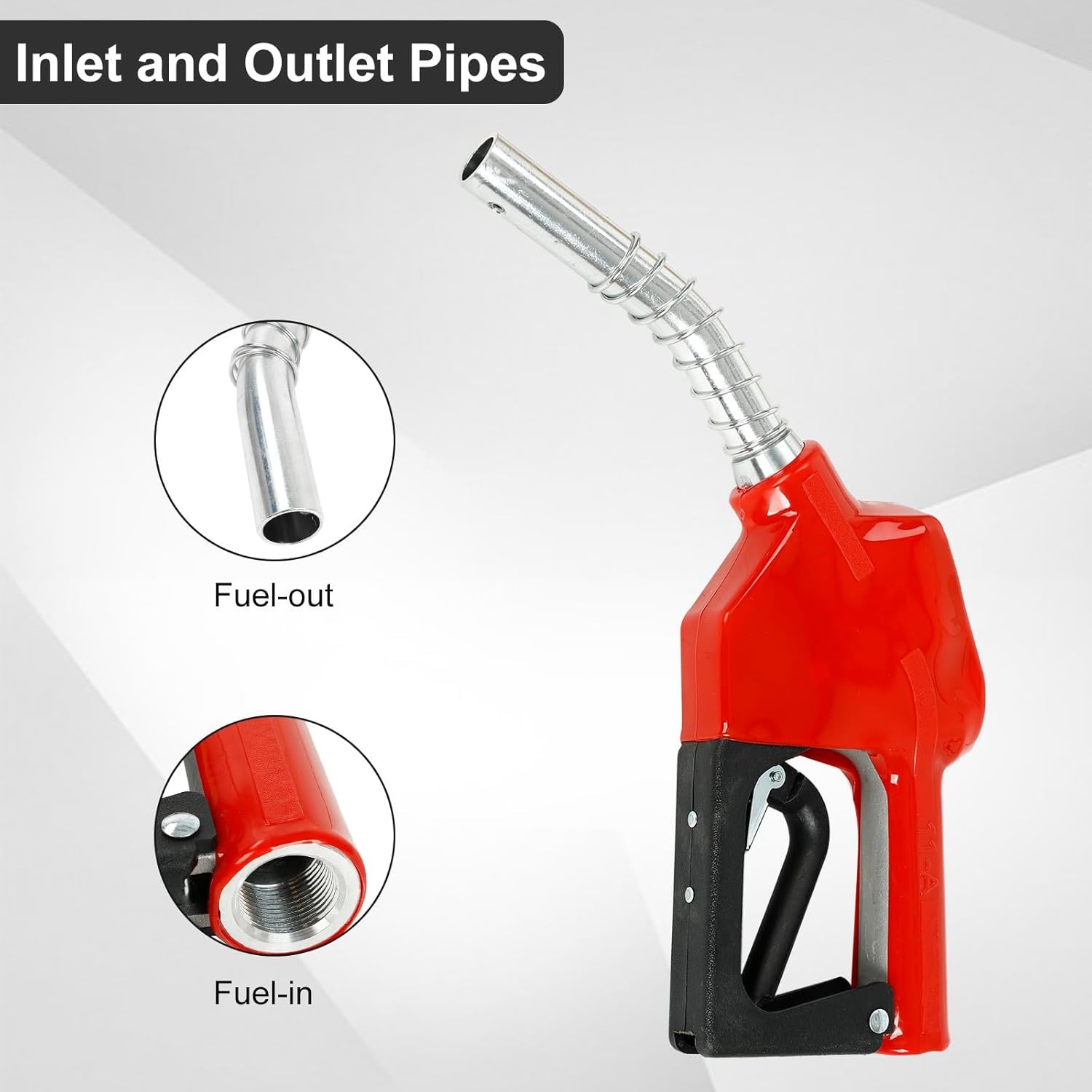 3/4″ NPT Auto Fuel Nozzle, Auto Shut Off Fuel Nozzle with 3-speed Padlock