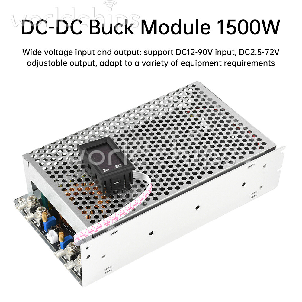 1500W DC-DC Step-down Module Adjustable Power Supply Module 15V-90V to 2.5V-72V