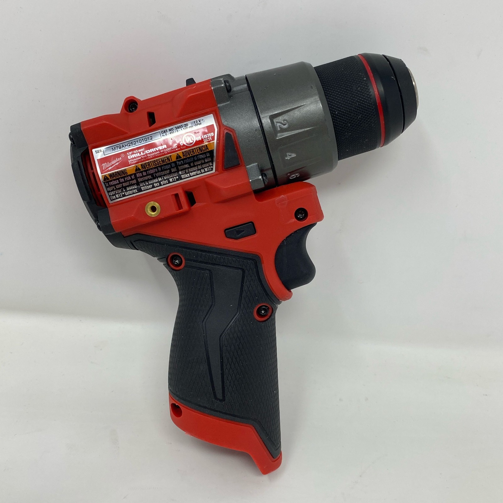 Milwaukee M12 FUEL 1/2″ Drill/Driver 3403-20 Red/Black Bare Tool