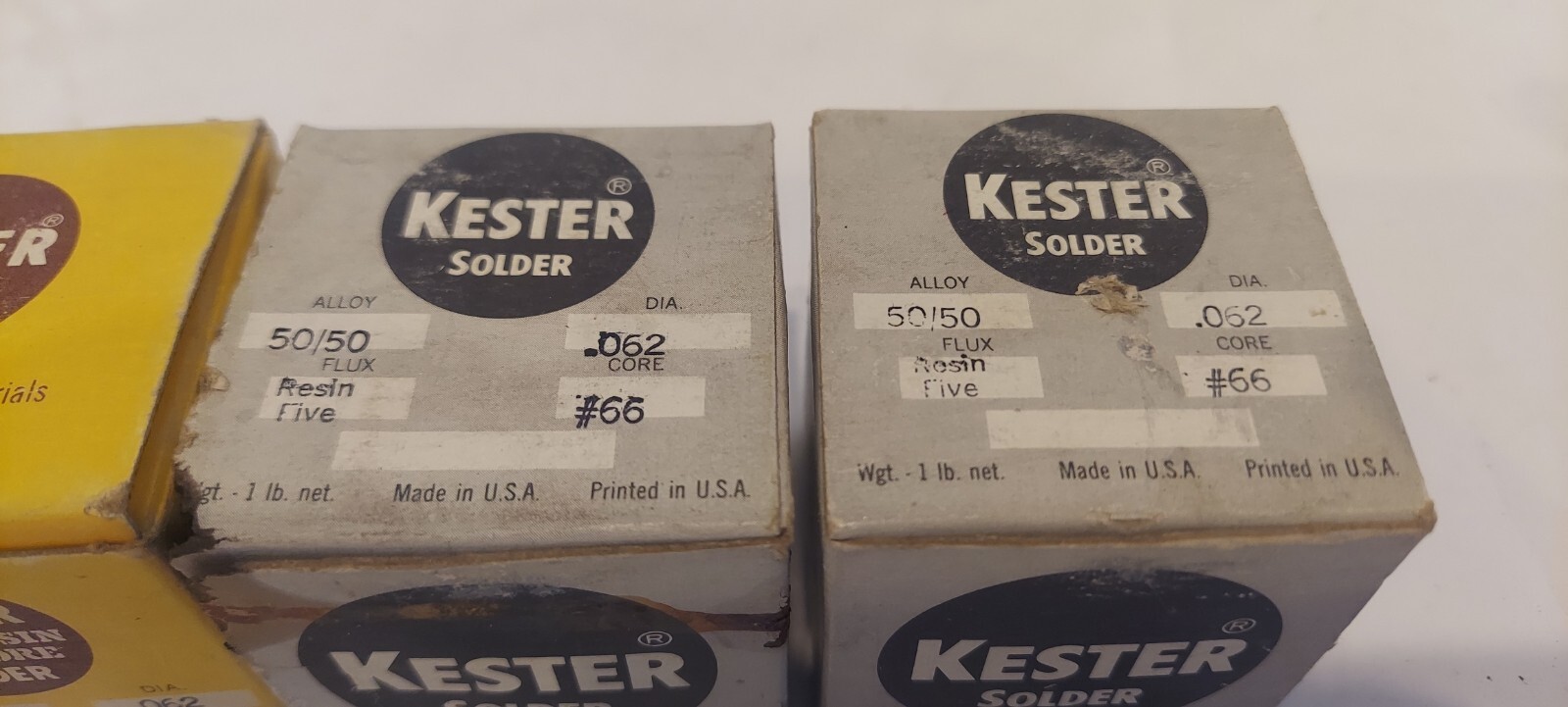4 lbs of Vintage Kester 44 Resin Five Wire Solder 50/50 .062 Diameter