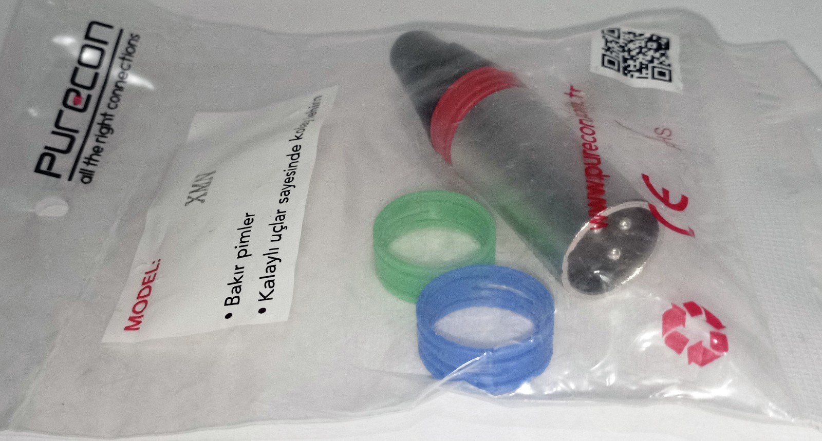 3-Pin XLR Male Connector Purecon – Lot of 6