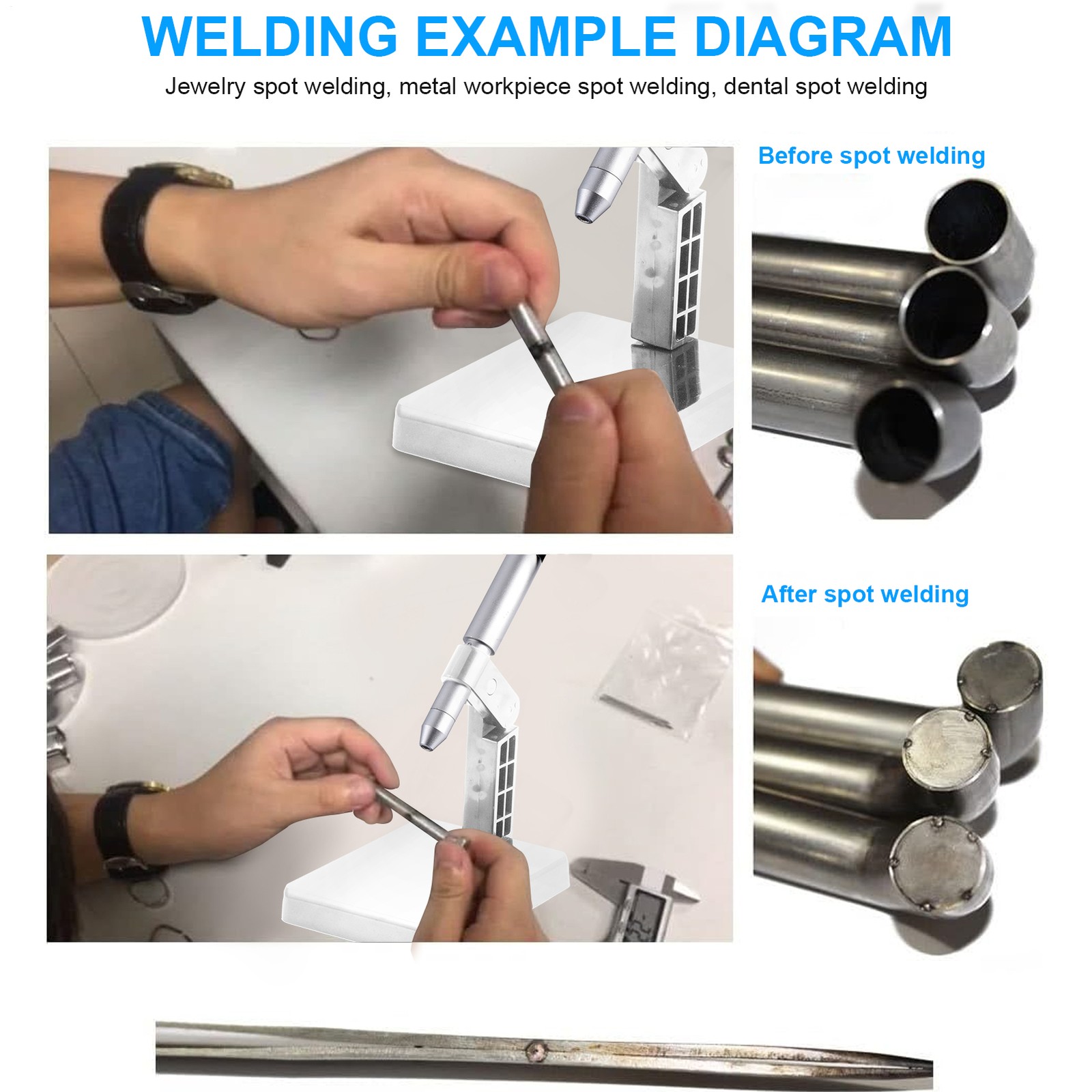 110V Permanent Jewelry Welder Kit, Jewelry Welding Machine With Welding Torch—
