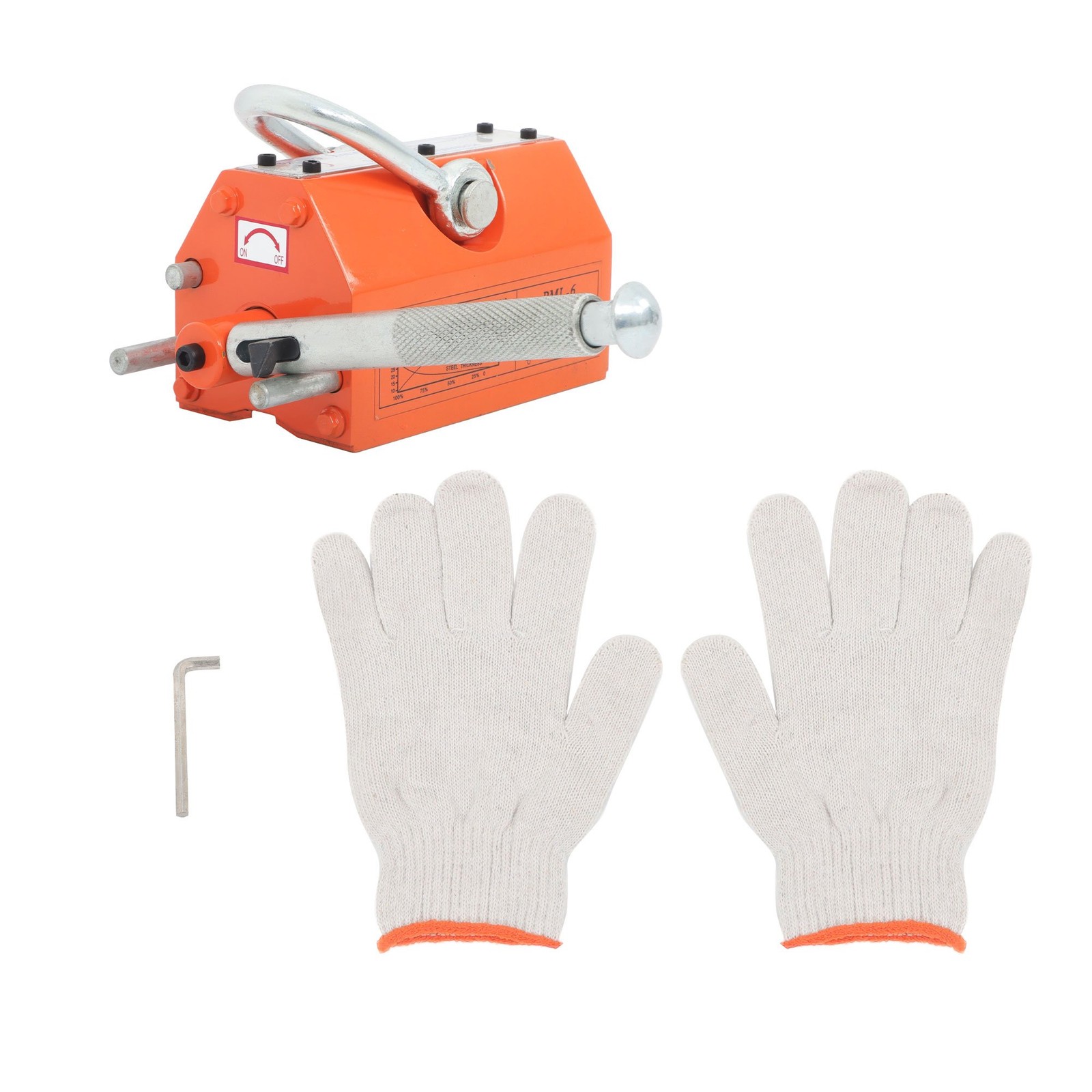 1320LBS 600kg Steel Magnetic Lifter Heavy Duty Crane Hoist, 2 Safety Factor