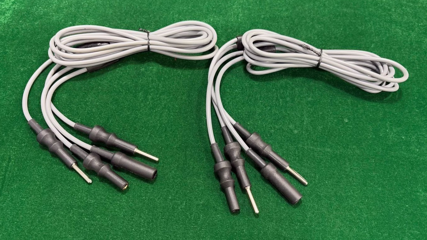 2pc Laparoscopic TURP Single Stem Bipolar Cable 4mmx300cm Reusable Instruments