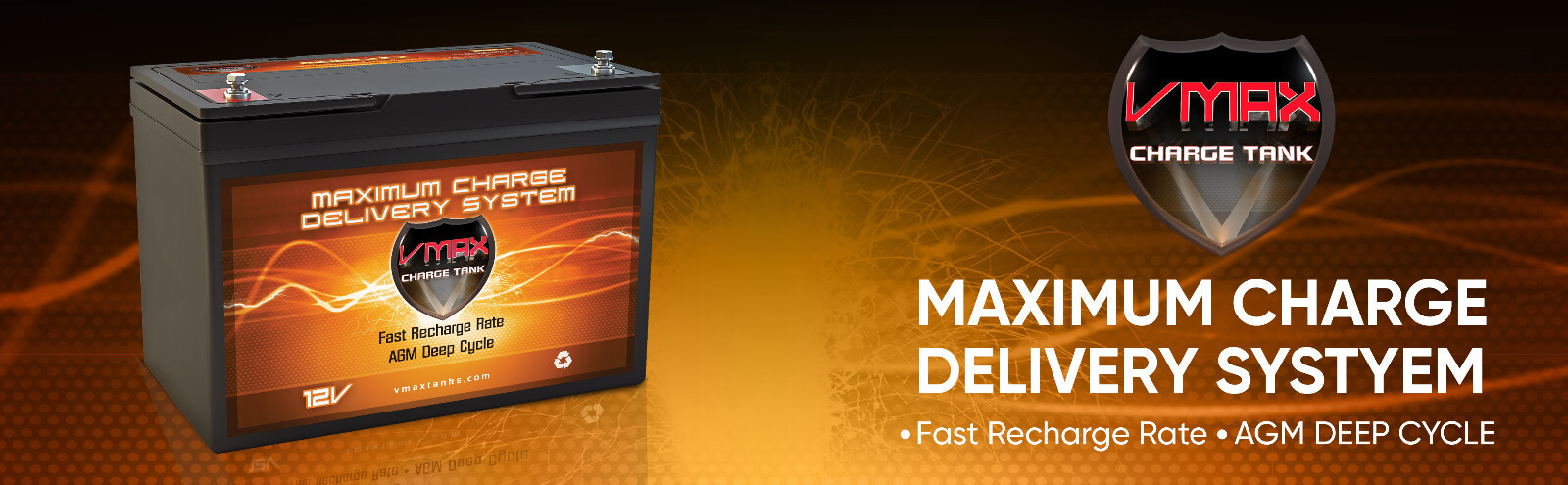 VMAX AGM Deep Cycle 12V SLR 100AH BCI27 BATTERY for Zoeller 508 Backup Sump Pump