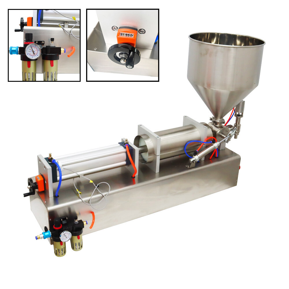 1000-5000ml Liquid Paste Filling Machine Pneumatic Oil Filler Single Nozzle 110V