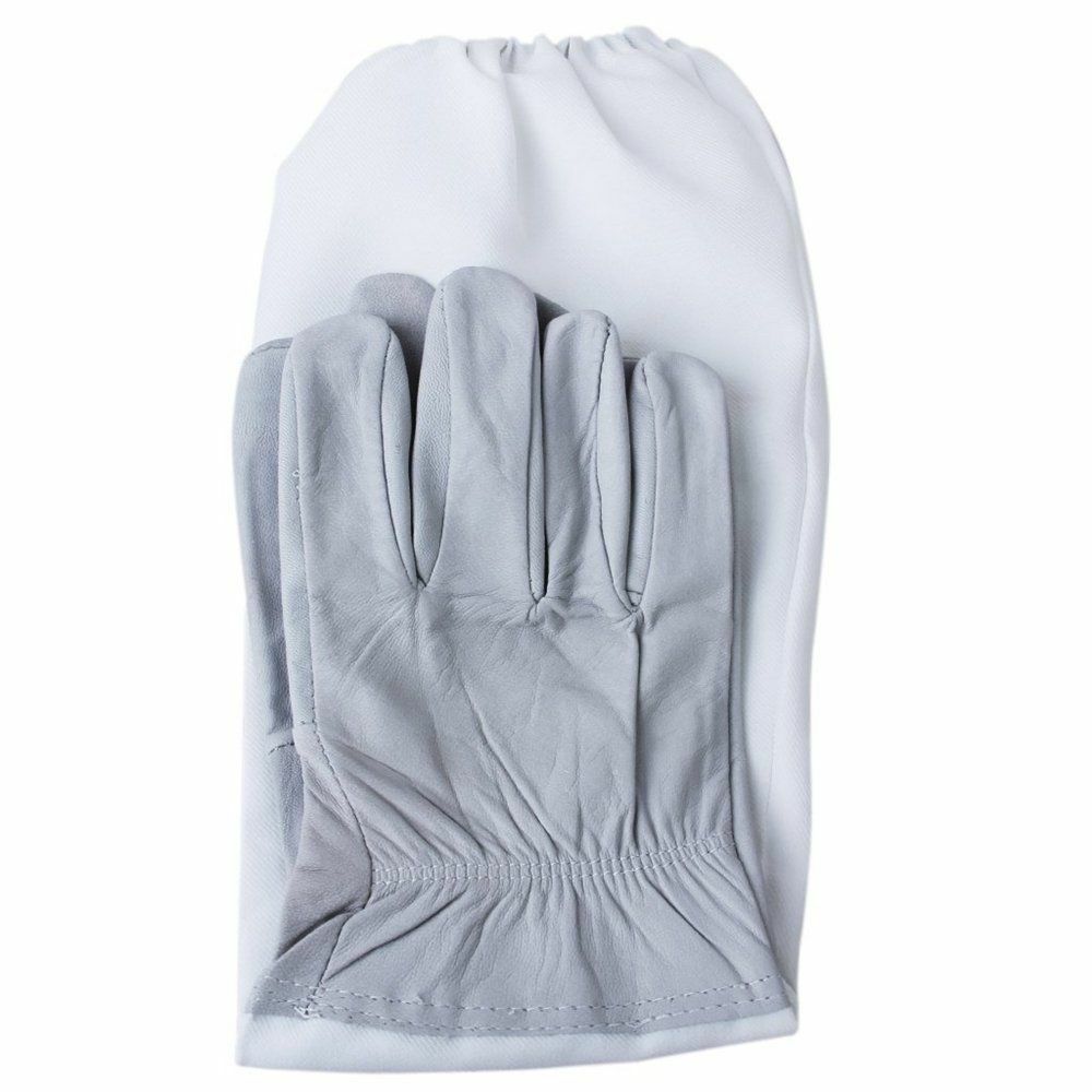 Professional Beekeeper Jacket w/ Gloves Set Jacket Pull Over with Fencing Veil