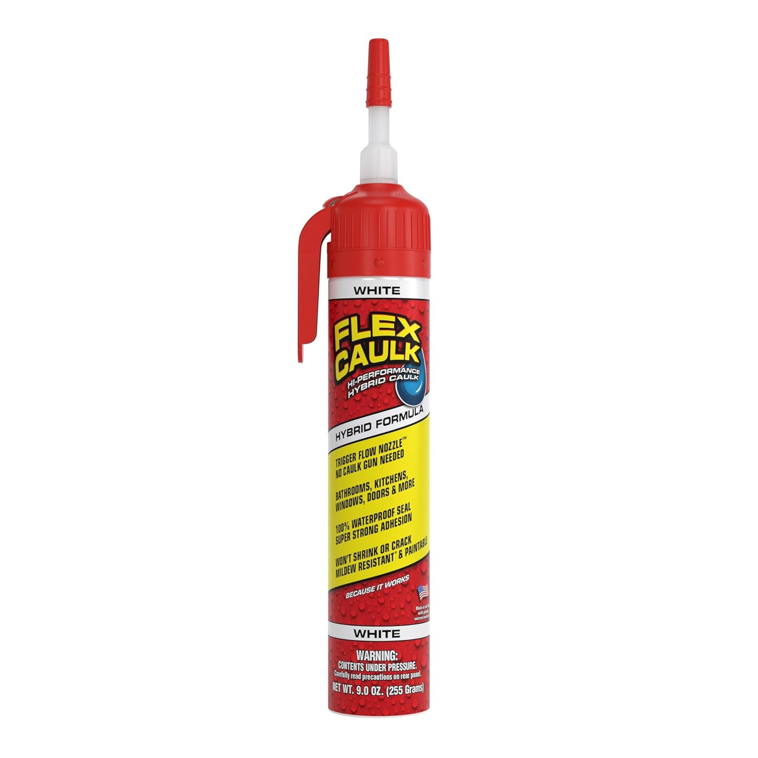 Flex Caulk, Waterproof & Weatherproof Hybrid Polymer Sealant, Strong, Paintable,