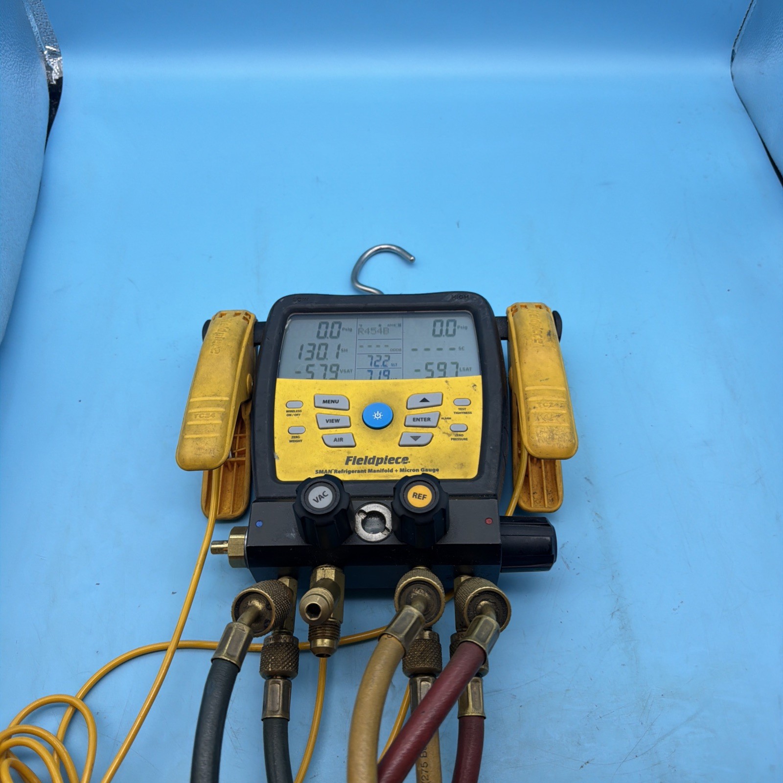 Fieldpiece SM480V SMAN 4-Port Digital Refrigerant Manifold Micron Gauge w/ Hose