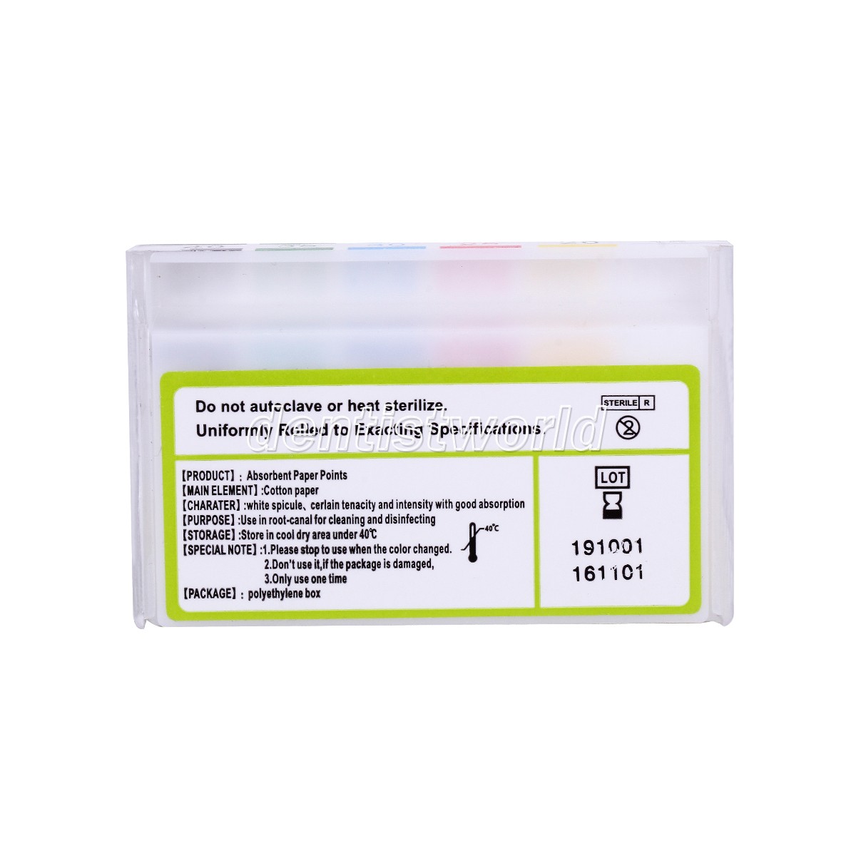 Dental Absorbent Paper Points PP 0.02 45 -80# Root Canal Endodontic Dentist Use