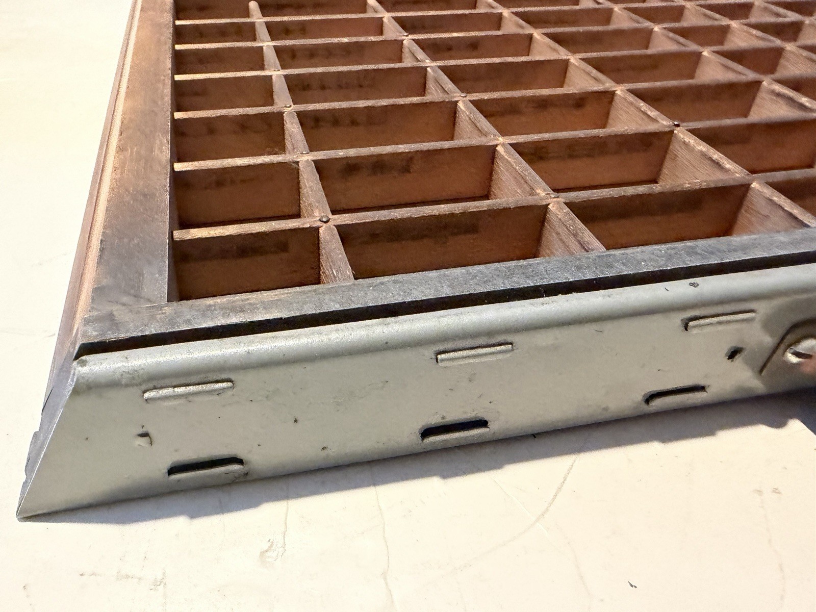 Ludlow Vintage Letterpress Printer Drawer Tray 27 X 16”-98 Spaces