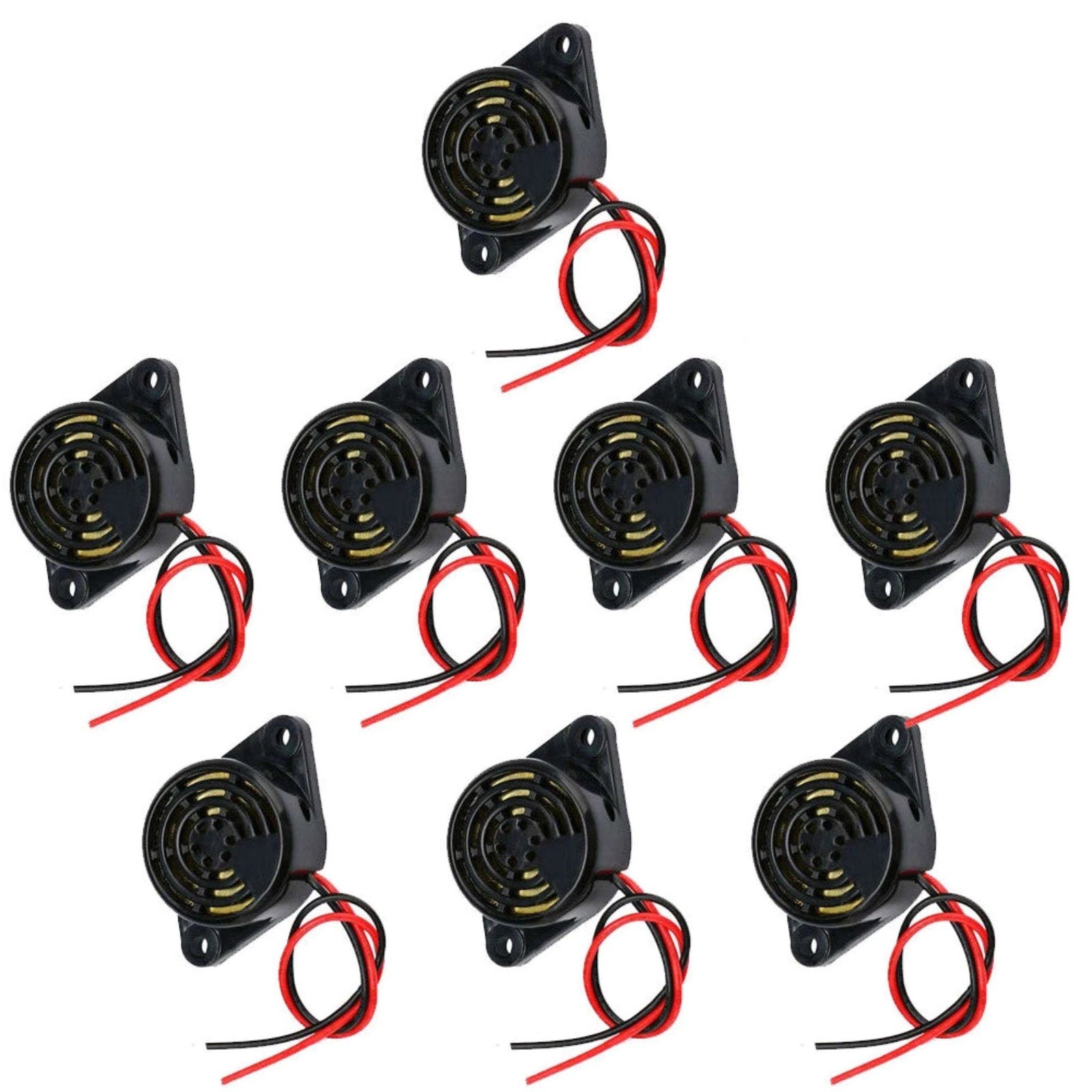 8 Pcs DC 3-24V 95dB Electronic Buzzer Active Piezo Alarm Sounder Continuous Tone