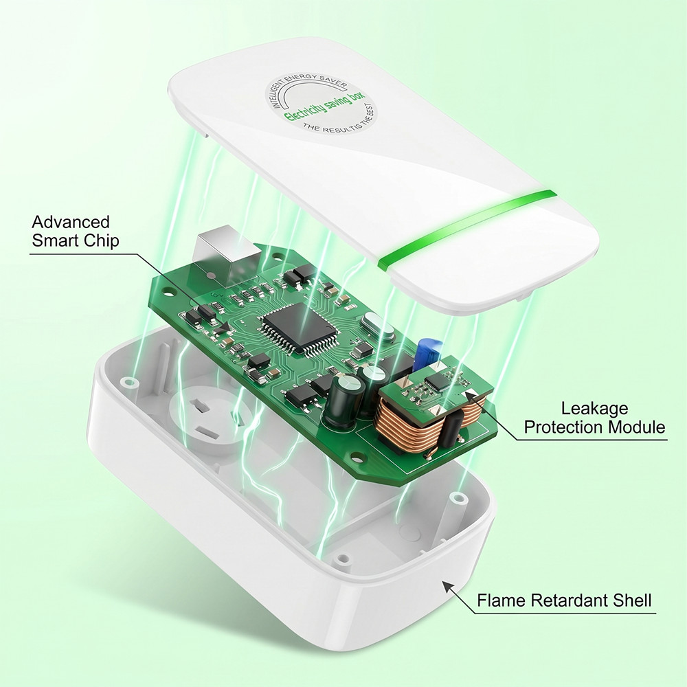 2pcs Pro Power Saver Energy Saver Household Power Saver Electricity Saving US