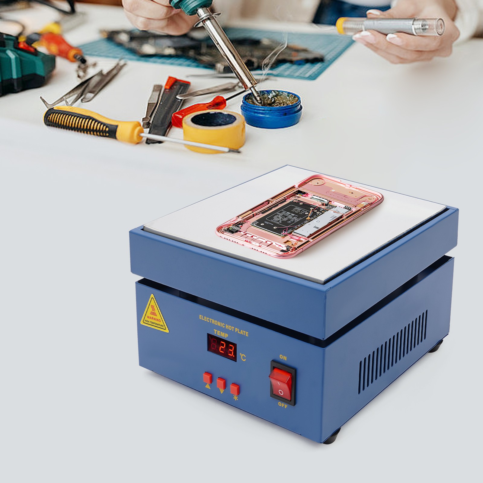 High-Performance Electronic Hot Plate with Precise Temperature Control