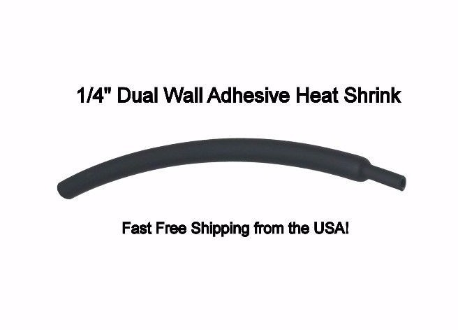 3:1 Heat Shrink Tubing Adhesive Lined Dual Wall – 328 Foot Roll – 1/4″ ID