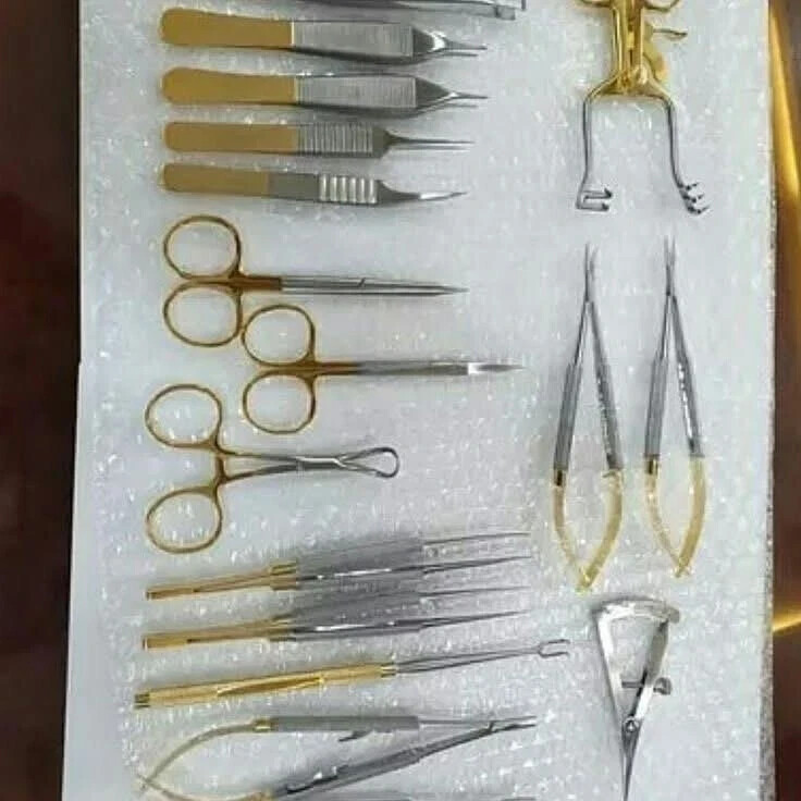 Micro Surgery Instruments 15 pcs Gold Stainless Steel offer