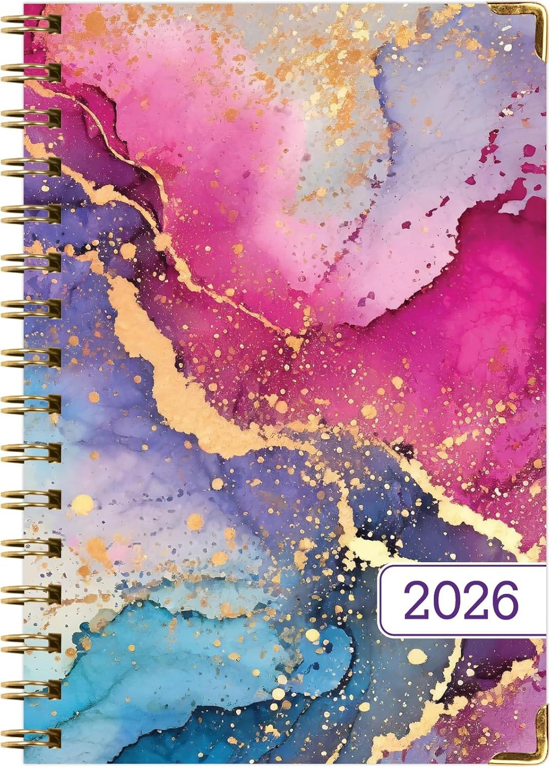 HARDCOVER 2026 Planner, 5.5″x8″: 14 Months (November 2025 – December 2026), Dail